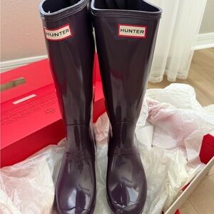 Hunter Deep Purple Waterproof Boots
